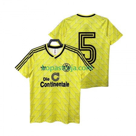 Billiga Fotbollströjor Borussia Dortmund 5 1989 Retro Hemma tröja 1988 Kortärmad